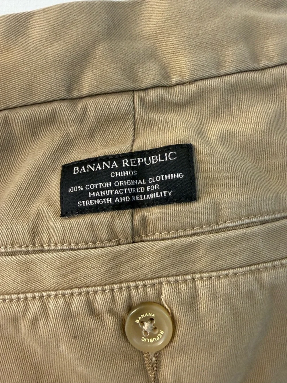 Banana Republic Men's Khaki/Tan Straight-Leg Chinos